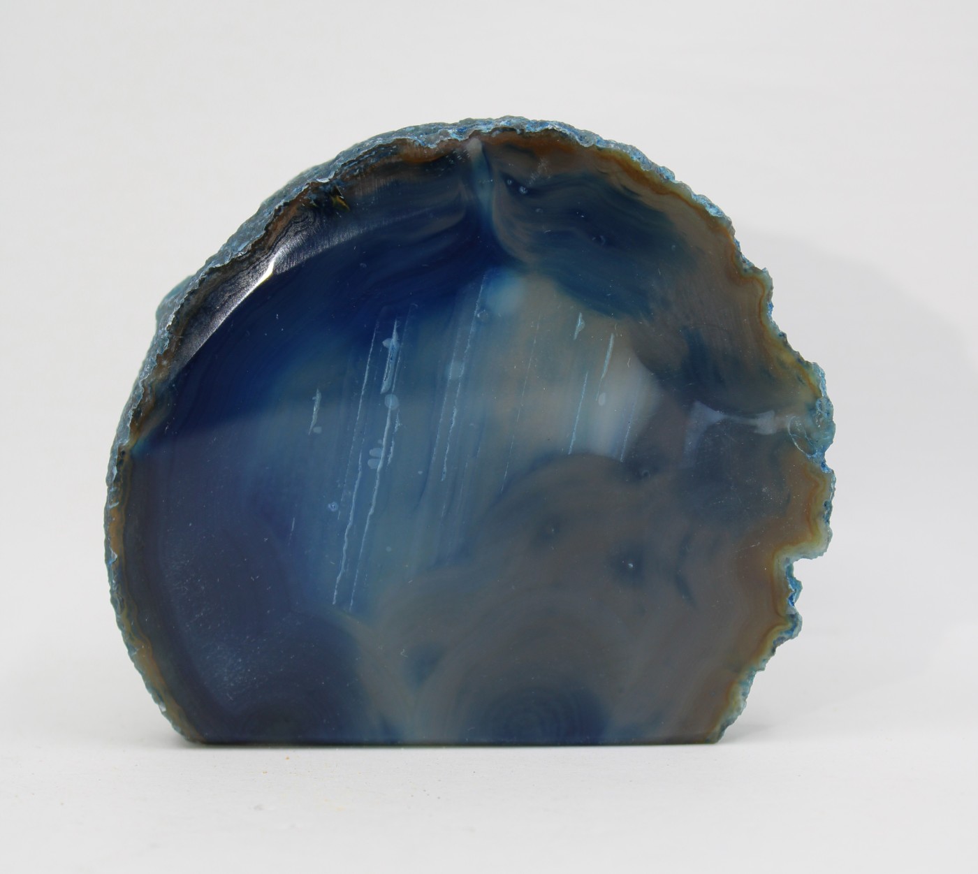Agaat op standvlak (blauw)