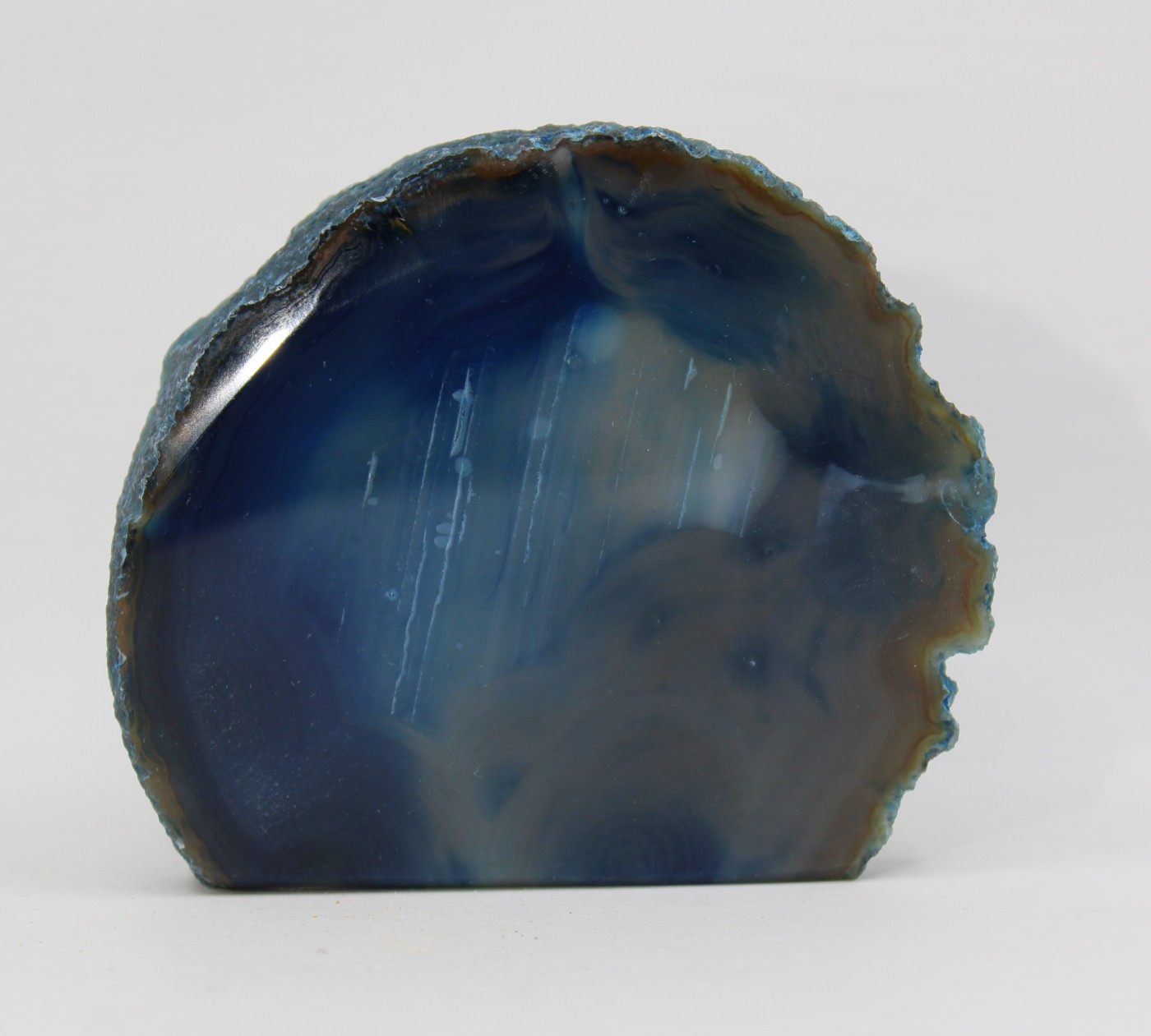 Agaat op standvlak (blauw)
