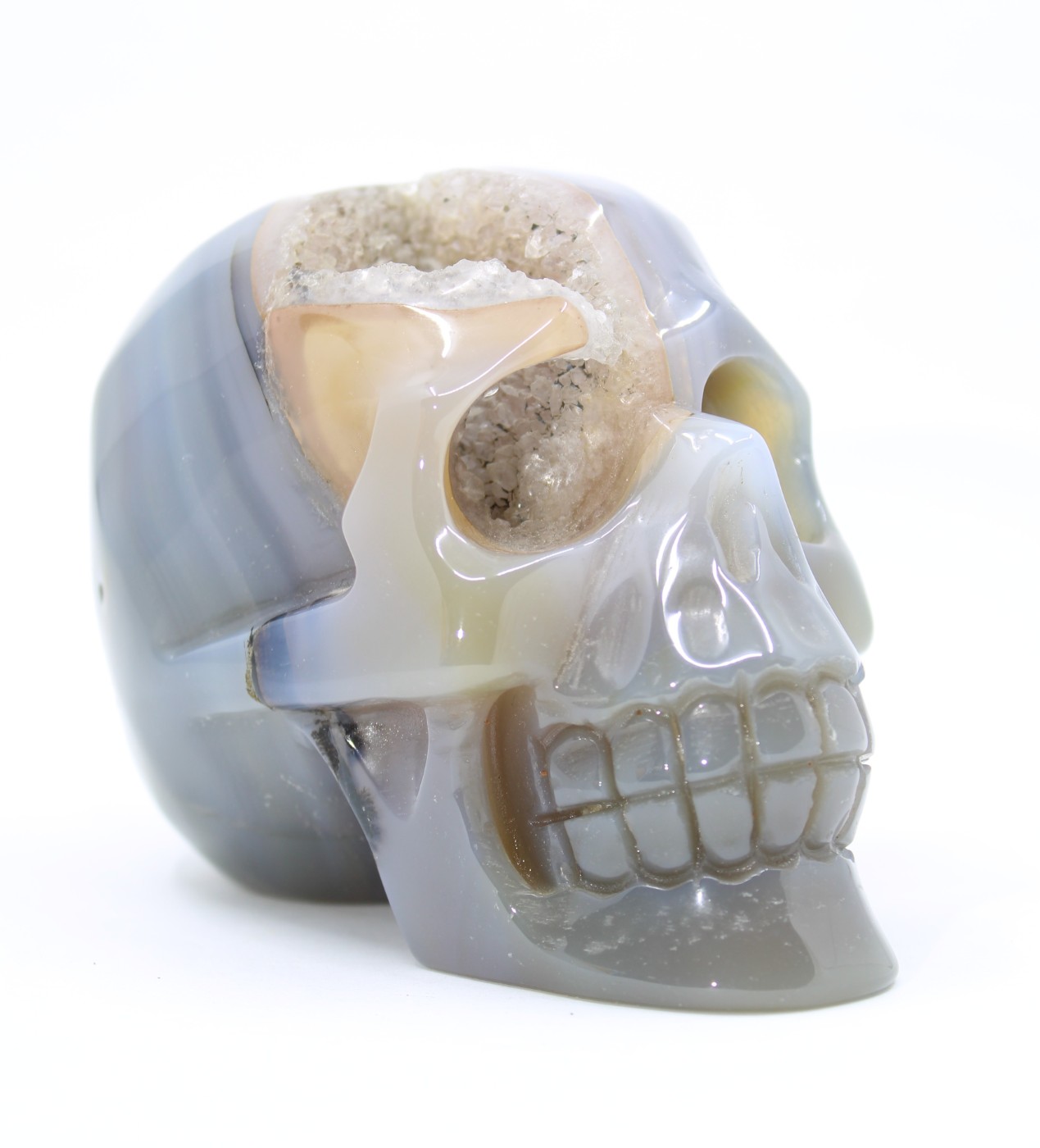 Agaat skull op standvlak