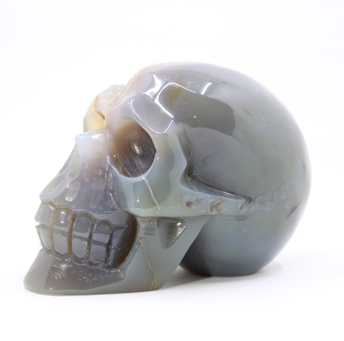 Agaat skull op standvlak