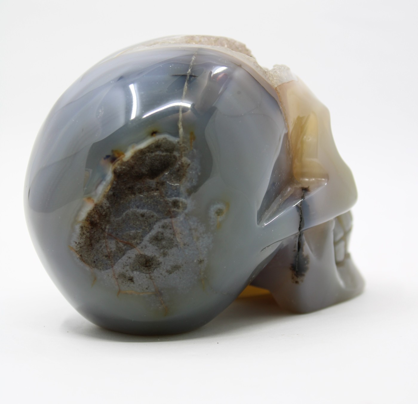 Agaat skull op standvlak