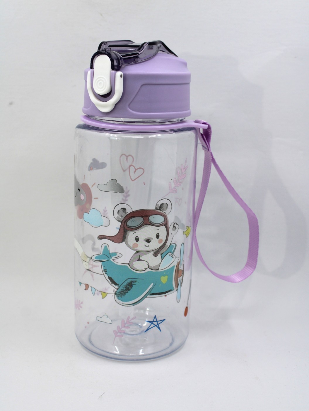 Drinkbeker met rietje 600ml - beer - vliegtuig