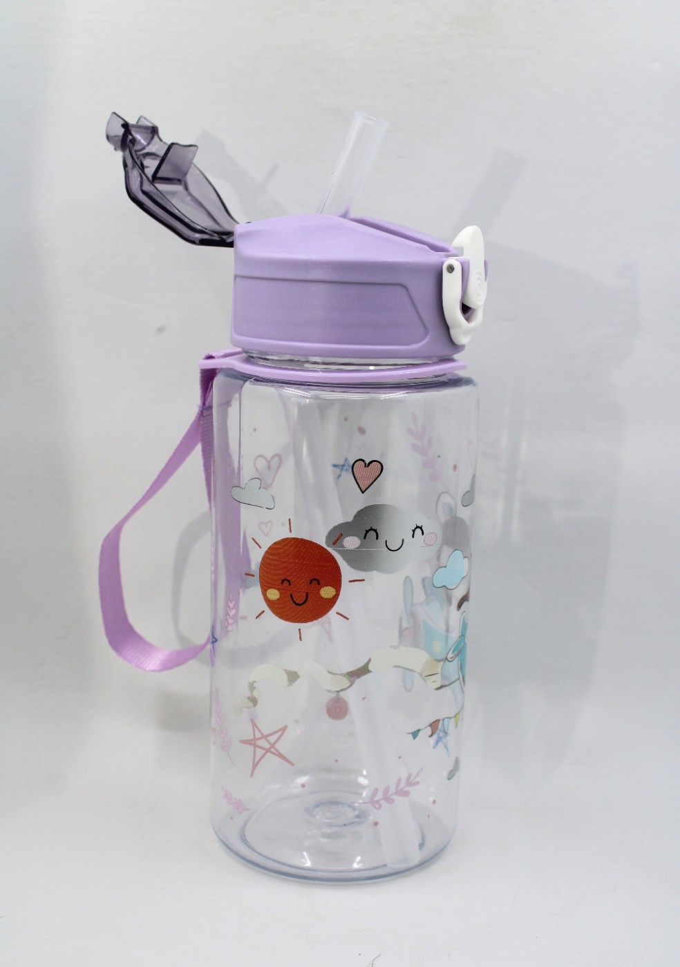 Drinkbeker met rietje 600ml - beer - vliegtuig