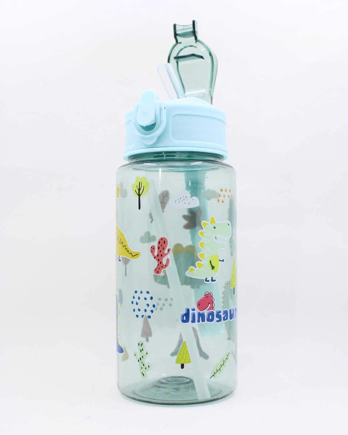 Drinkbeker met rietje 600ml - dinosaurus