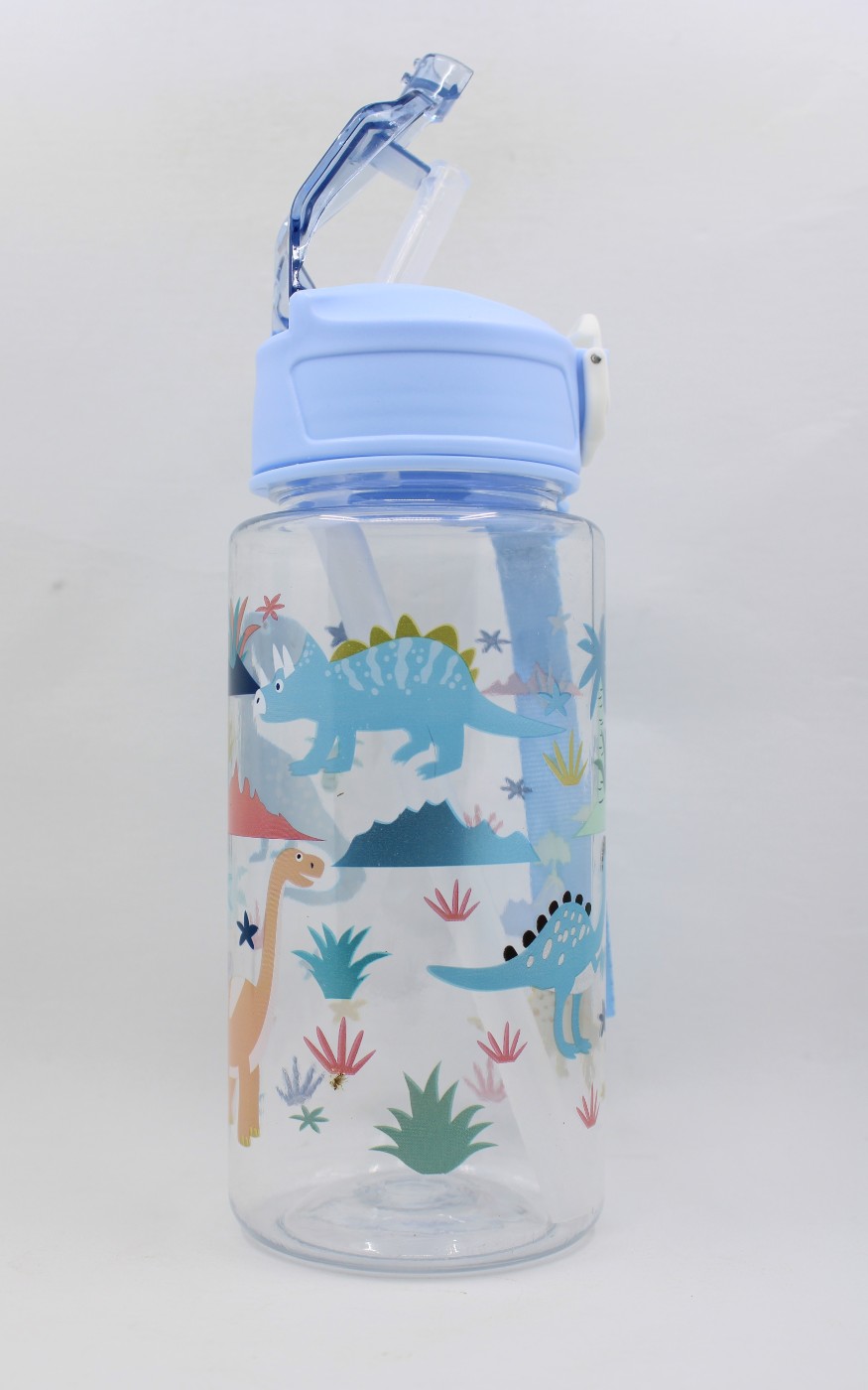 Drinkbeker met rietje 600ml - dinosaurus