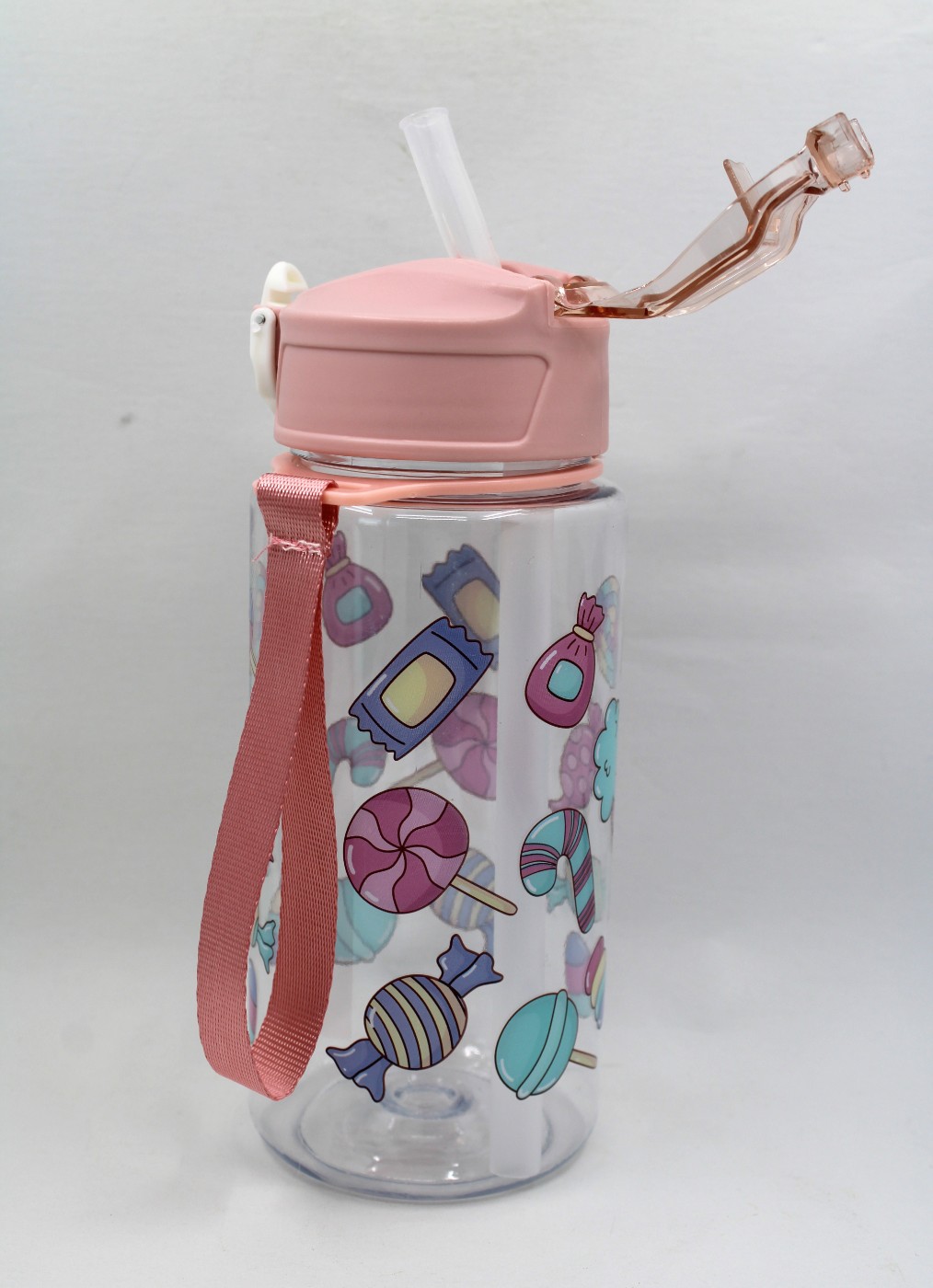 Drinkbeker met rietje 600ml - snoepjes
