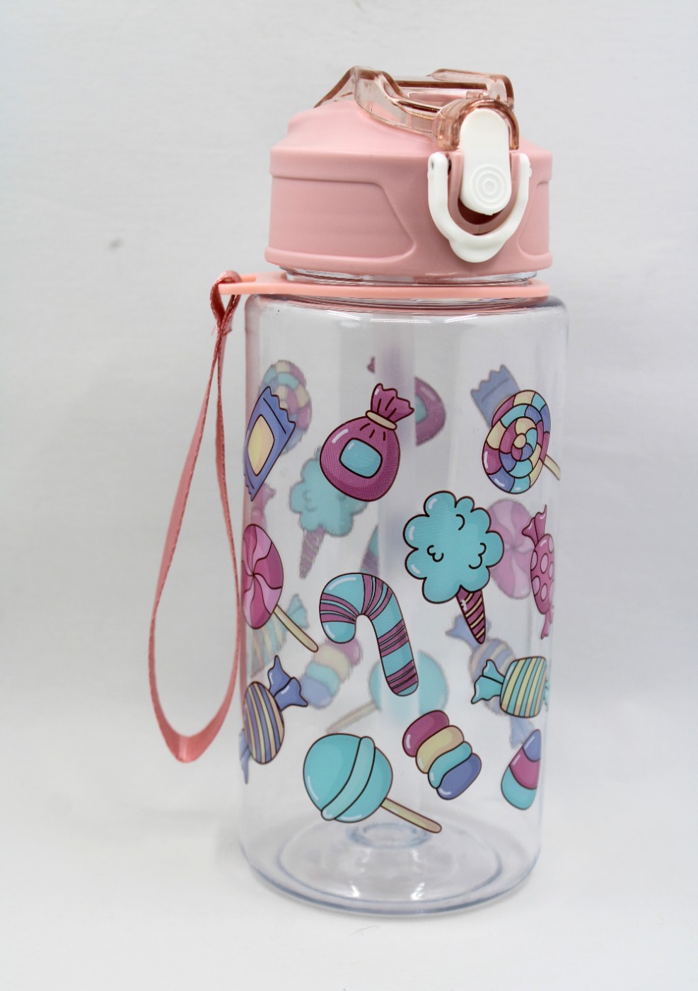 Drinkbeker met rietje 600ml - snoepjes