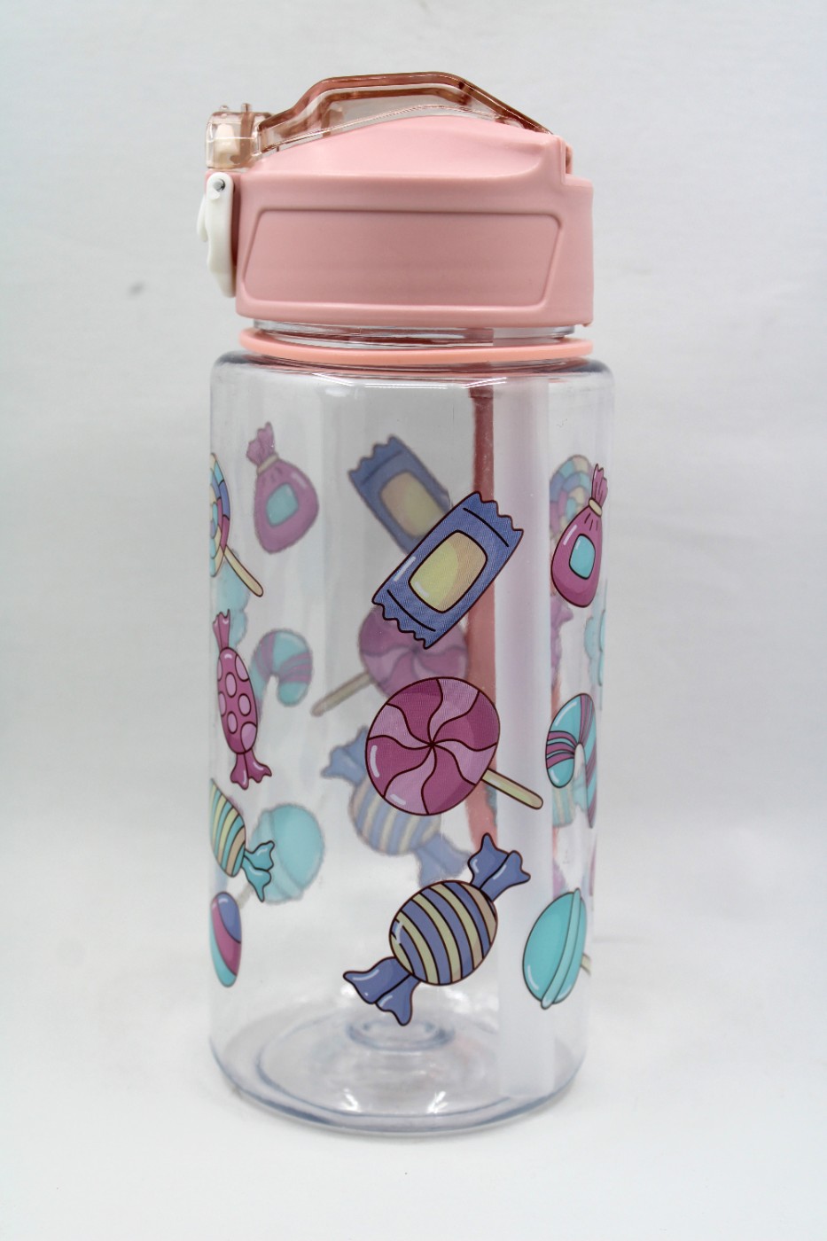 Drinkbeker met rietje 600ml - snoepjes