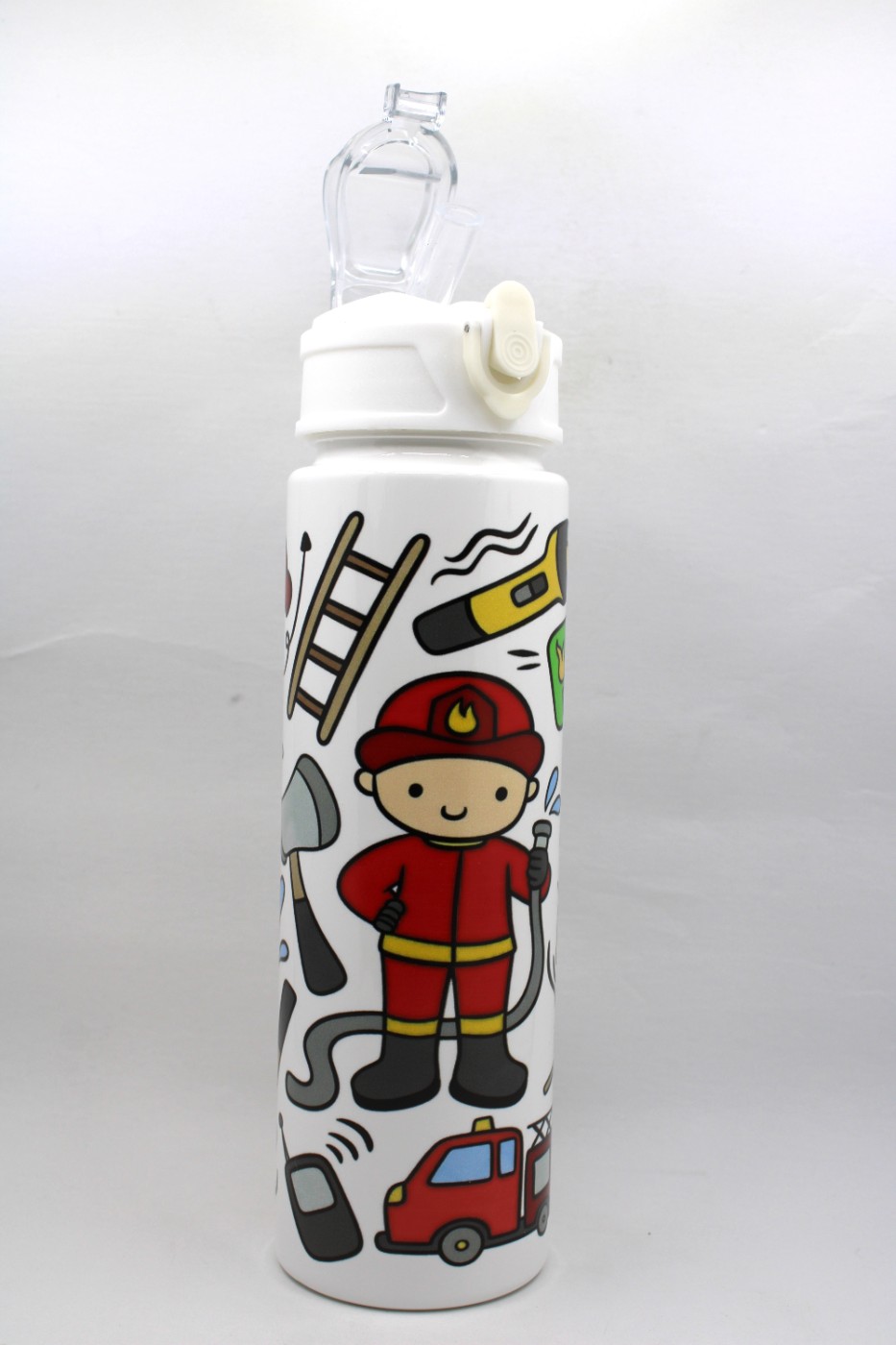 Drinkbeker met rietje 750ml - brandweer
