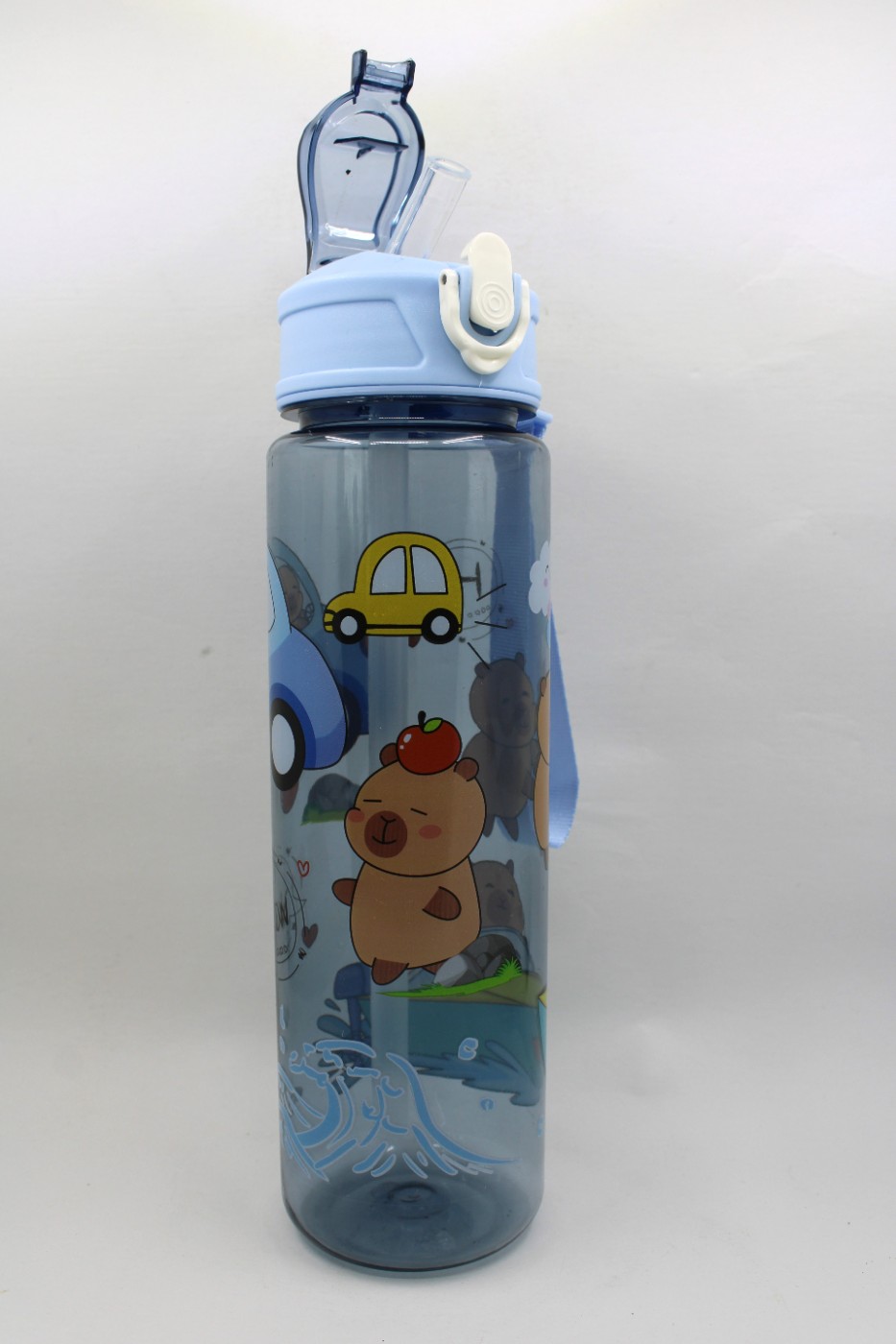 Drinkbeker met rietje 750ml - schattig