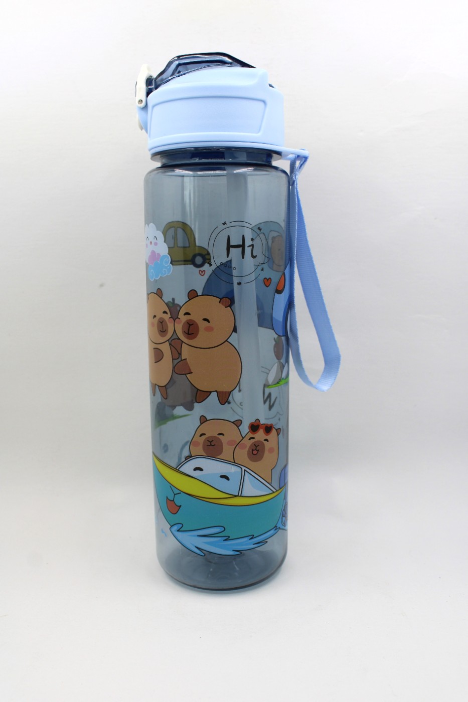 Drinkbeker met rietje 750ml - schattig