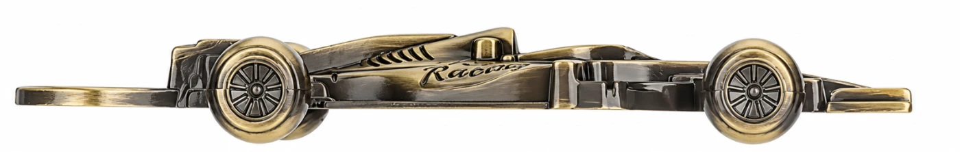Flessen opener race auto (goud kleurig)