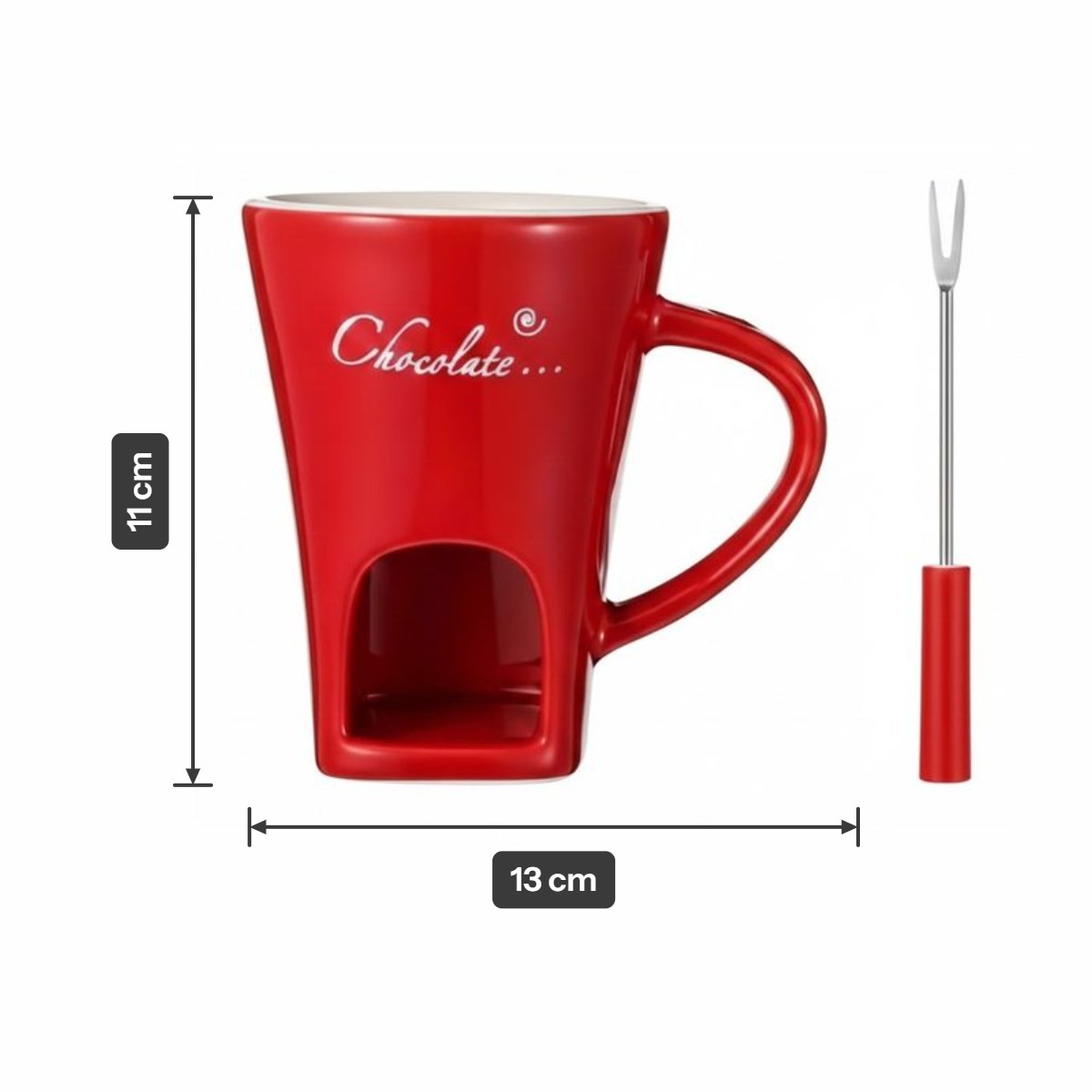 Fondue beker voor chocola of kaas