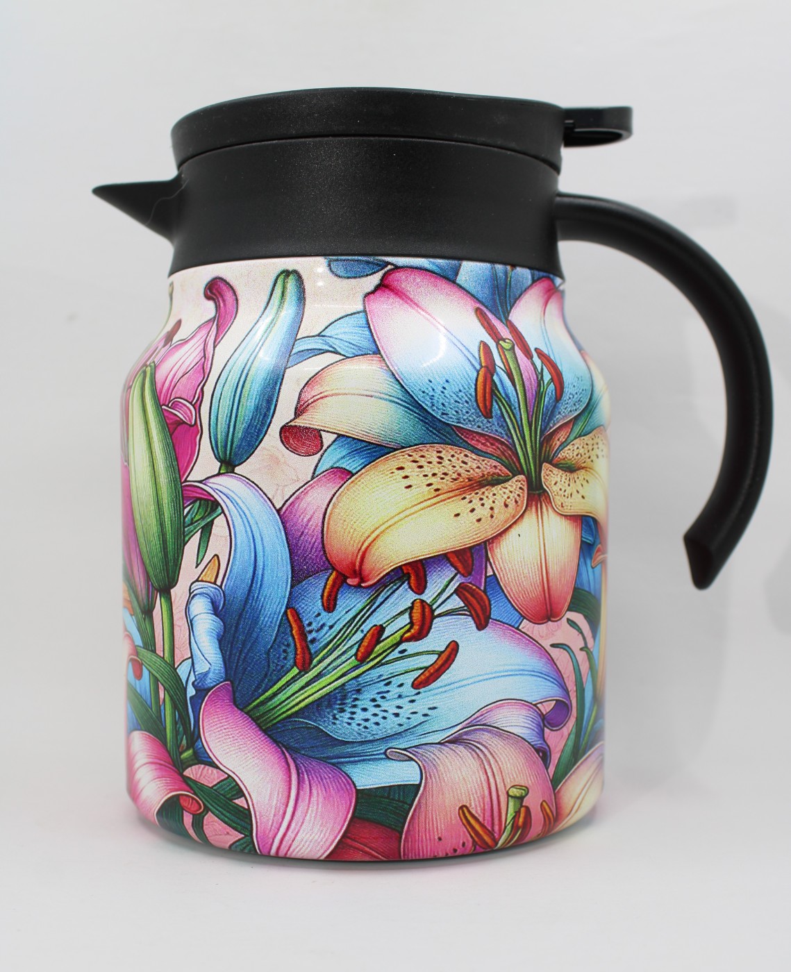 Theepot met theezeef - bloemen