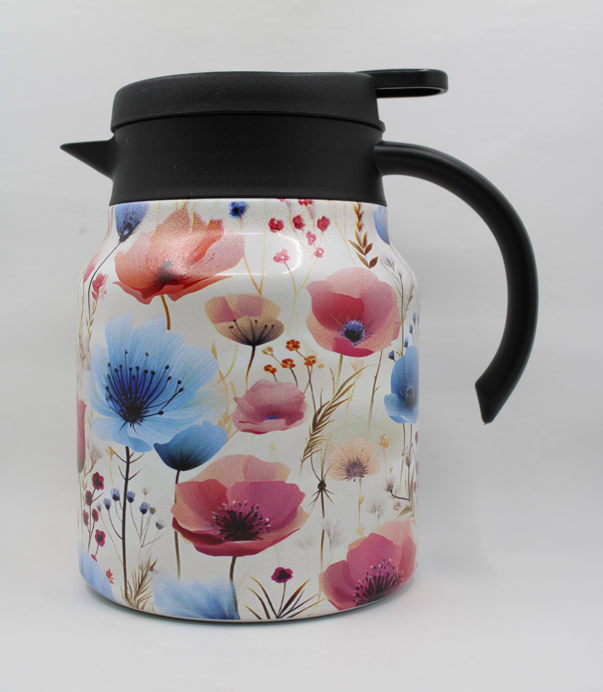 Theepot met theezeef - bloemen