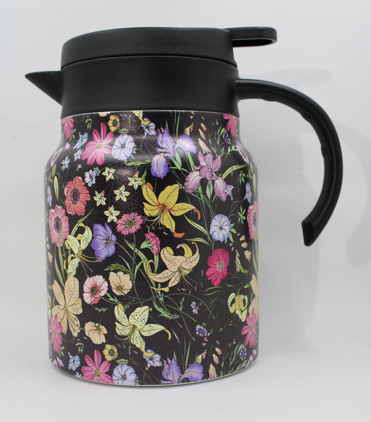 Theepot met theezeef - bloemen