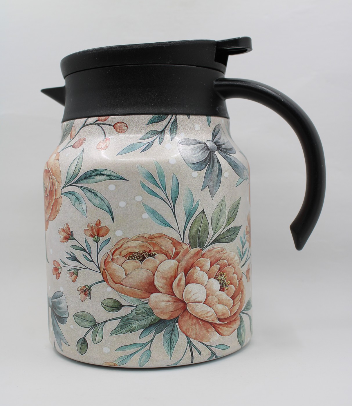 Theepot met theezeef - bloemen