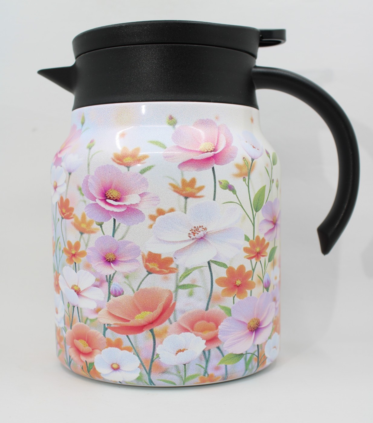 Theepot met theezeef - bloemen