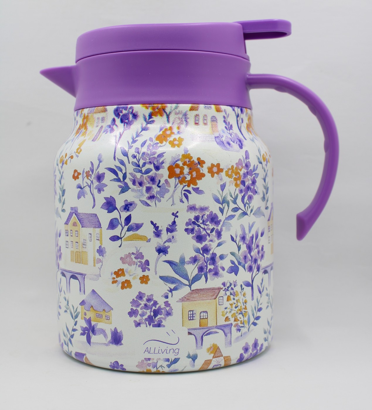 Theepot met theezeef - bloemen