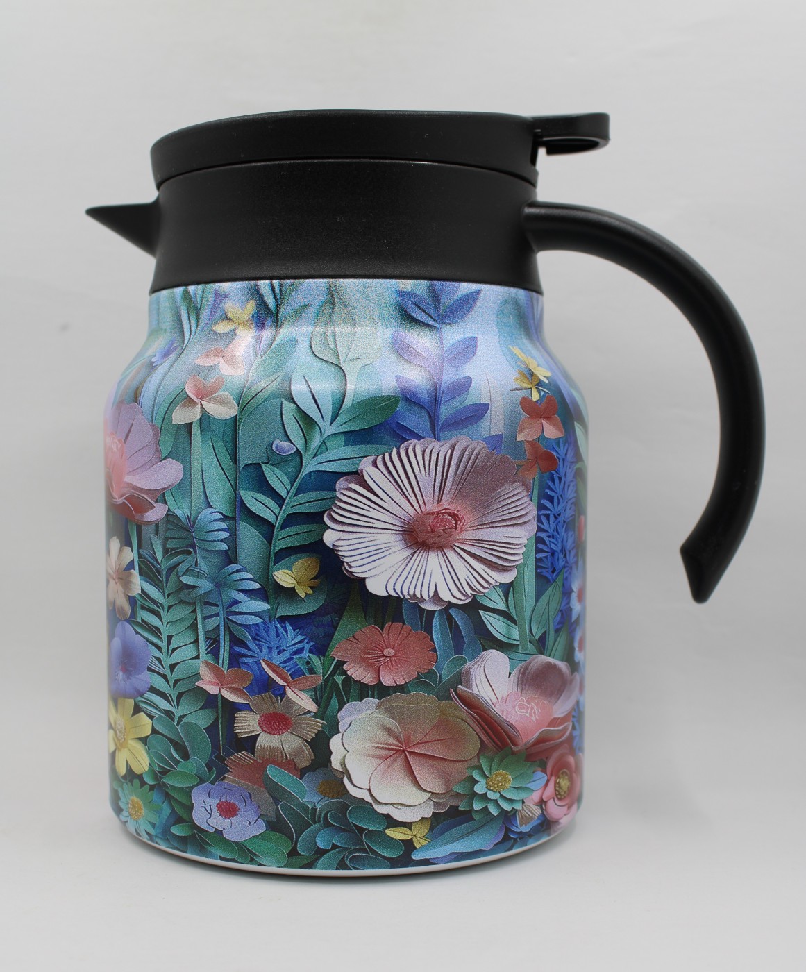 Theepot met theezeef - bloemen