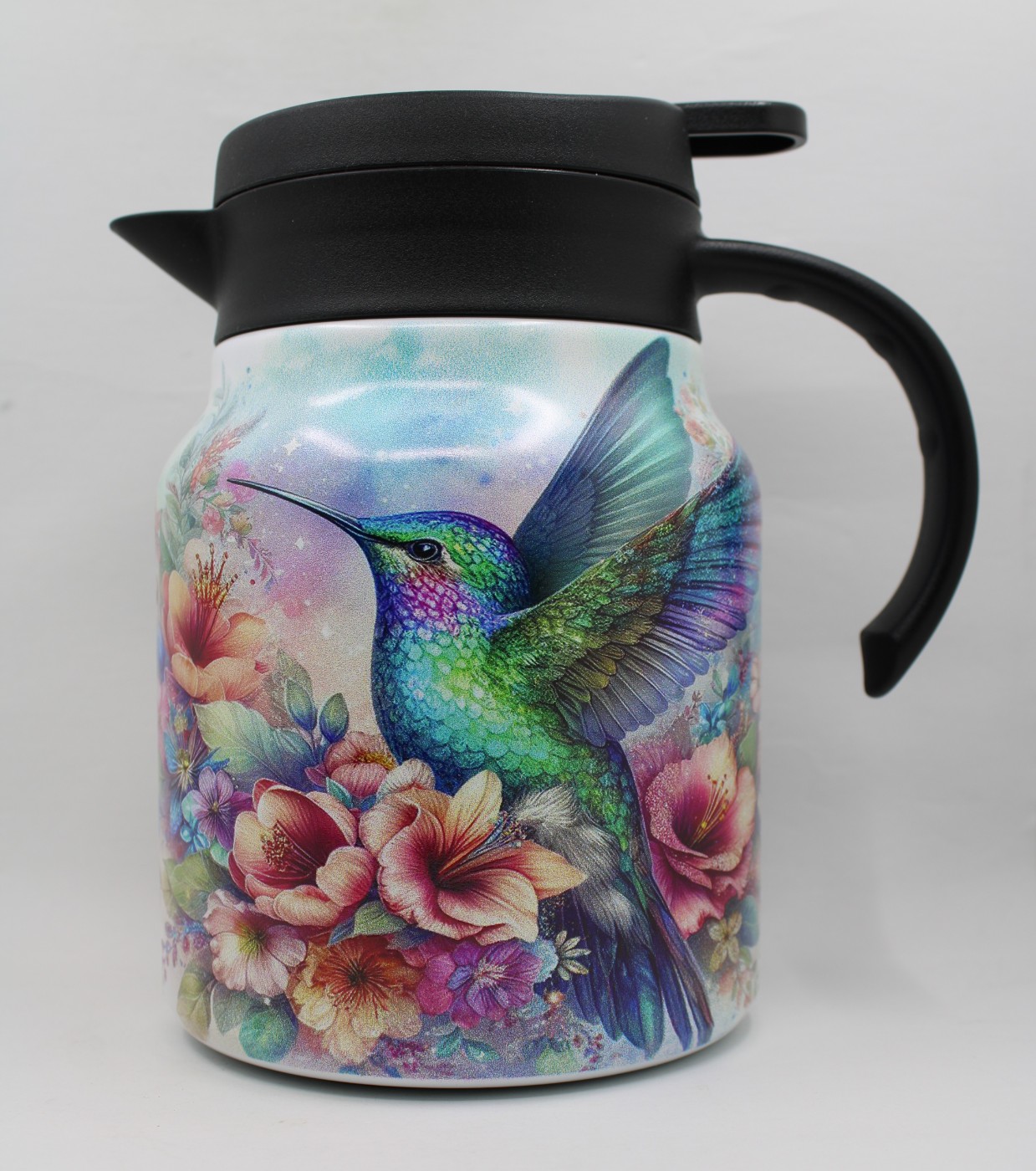 Theepot met theezeef - ijsvogel