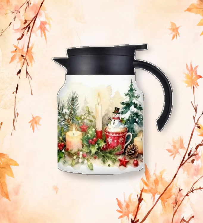 Theepot met theezeef kerst