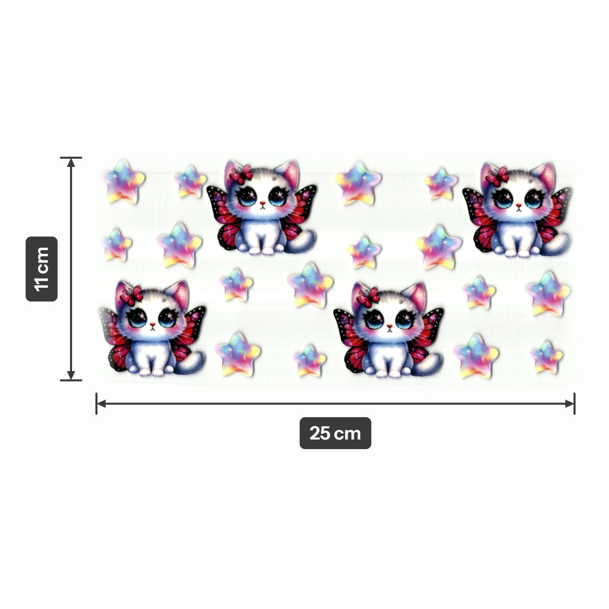 UV DTF sticker - engel - poes