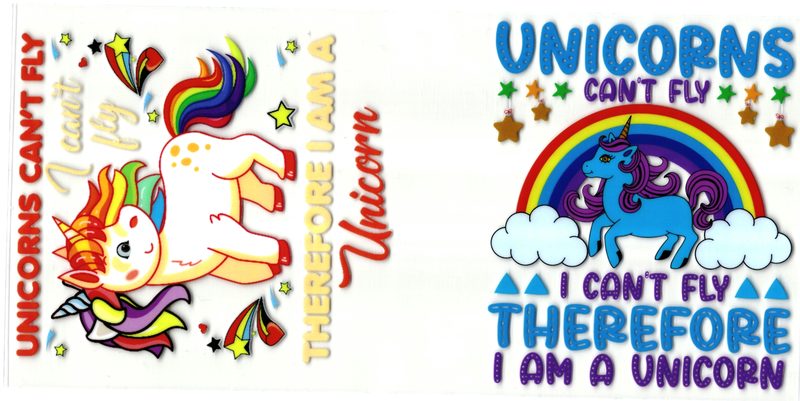 UV DTF sticker unicorn