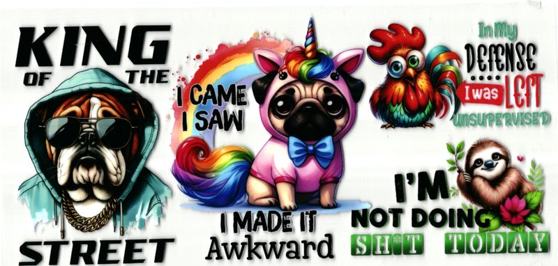 UV DTF sticker - beestjes