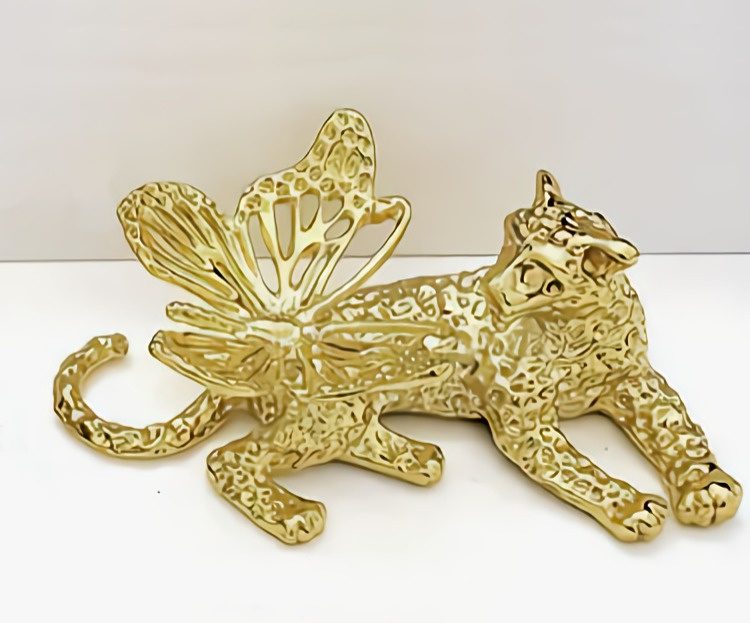 Bollenhouder voor 1 bol (panter goud kleur)