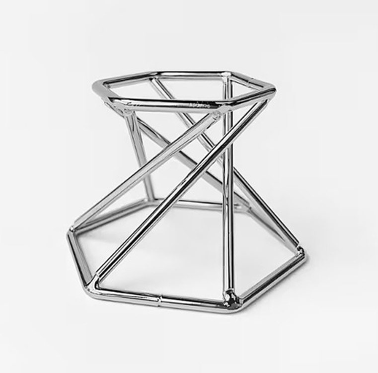 Bolhouder voor 1 bol (zilver kleur)