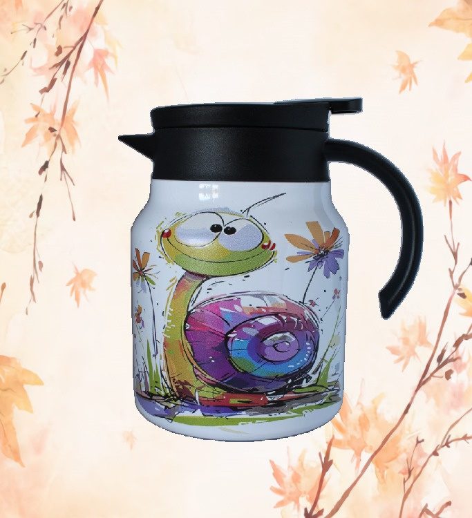 Theepot met theezeef slak