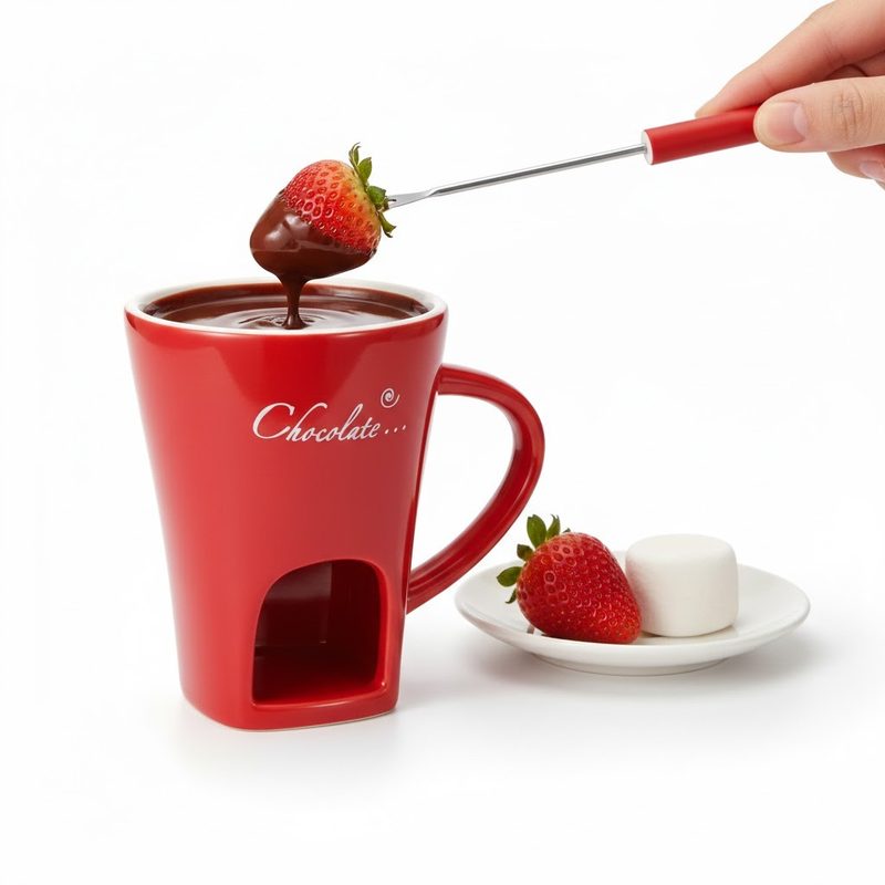 Fondue beker voor chocola of kaas